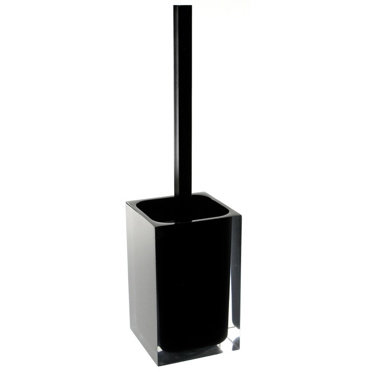 Gedy RA33-14 Black Stylish Square Toilet Brush Holder